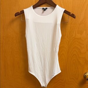 Express White Sleeveless Bodysuit